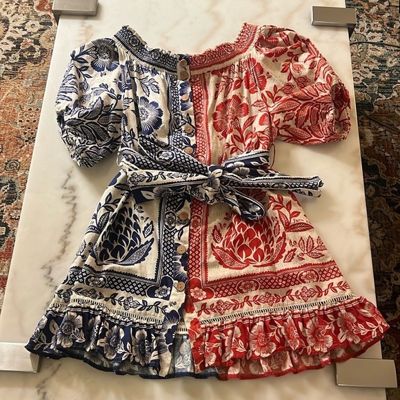 FARM Rio Dresses & Skirts - FARM Rio Red and Blue Floral Mini Dress